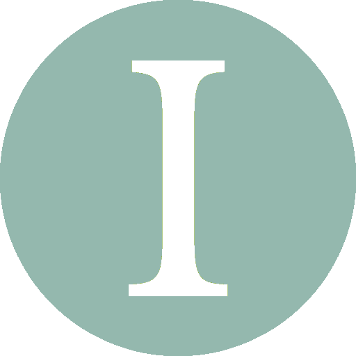 i-dull-light-green in circle, icon